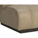 Blaise Sahara Sand Leather Swivel Lounge Chair, Swivel
